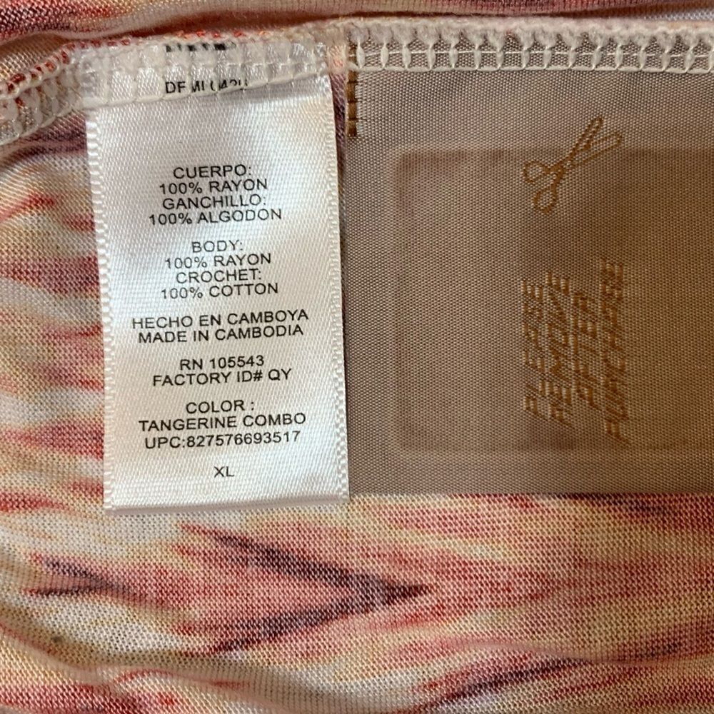 NWT daisy fuentes Tangerine combo maxi With back detail size XL - Picture 7 of 15
